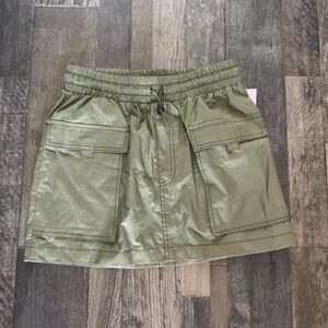 Olive Green Cargo Skirt